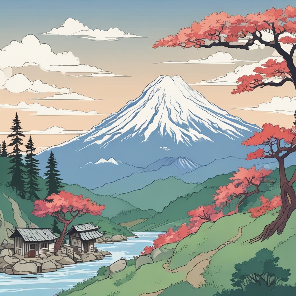 日本の山のイラスト